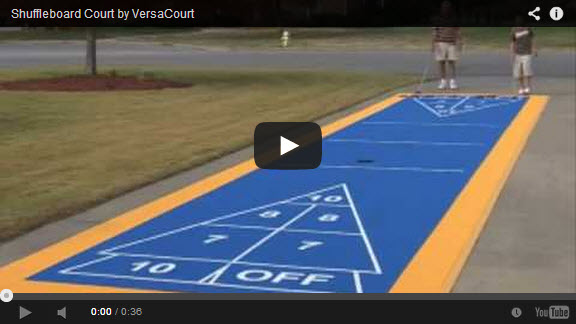 versacourt shuffleboard court video