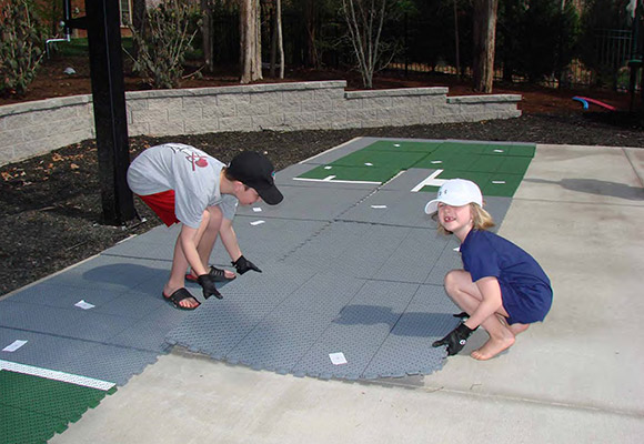 kids helping with home installation process